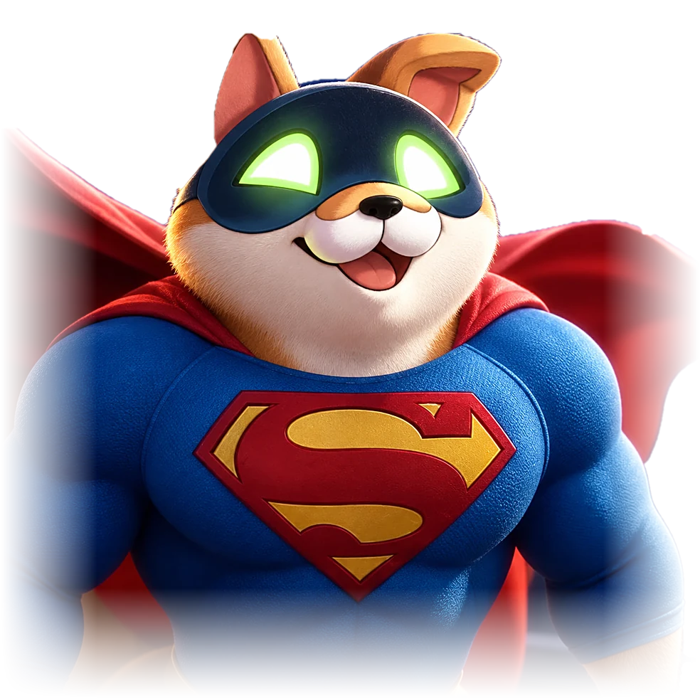 Super AI — masked shiba superhero
